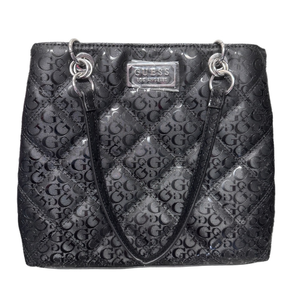 Guess Black Monogram Tote Bag - Picture 9 of 17